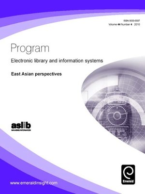 cover image of Program: Electronic Library and Information Systems, Volume 44, Issue 4